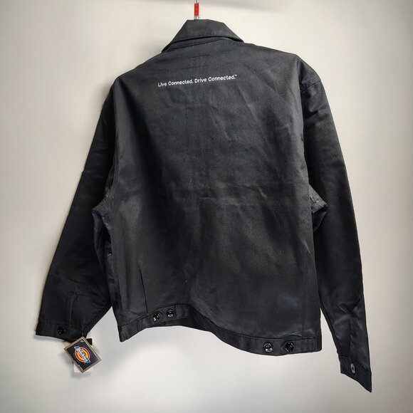 VINTAGE Dickies Jacket Size Large Black Kenwood Audio Tech Deadstock Eisenhower - Picture 9 of 16